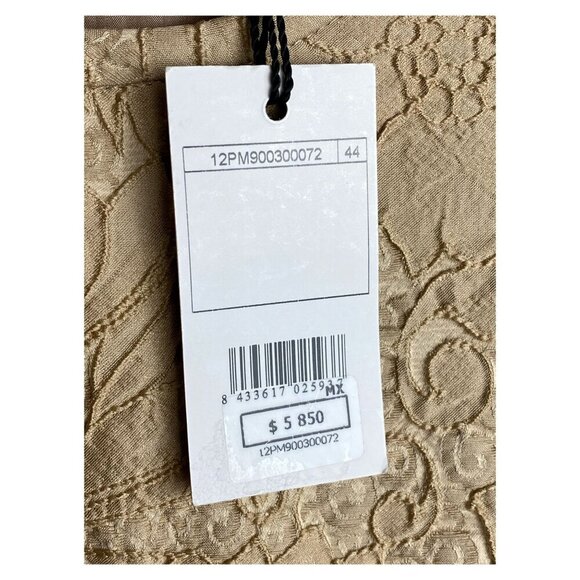 Purificación García NWT $5850 Formal Sheath Dress Textured Sz 44 / US 12 - Picture 5 of 11